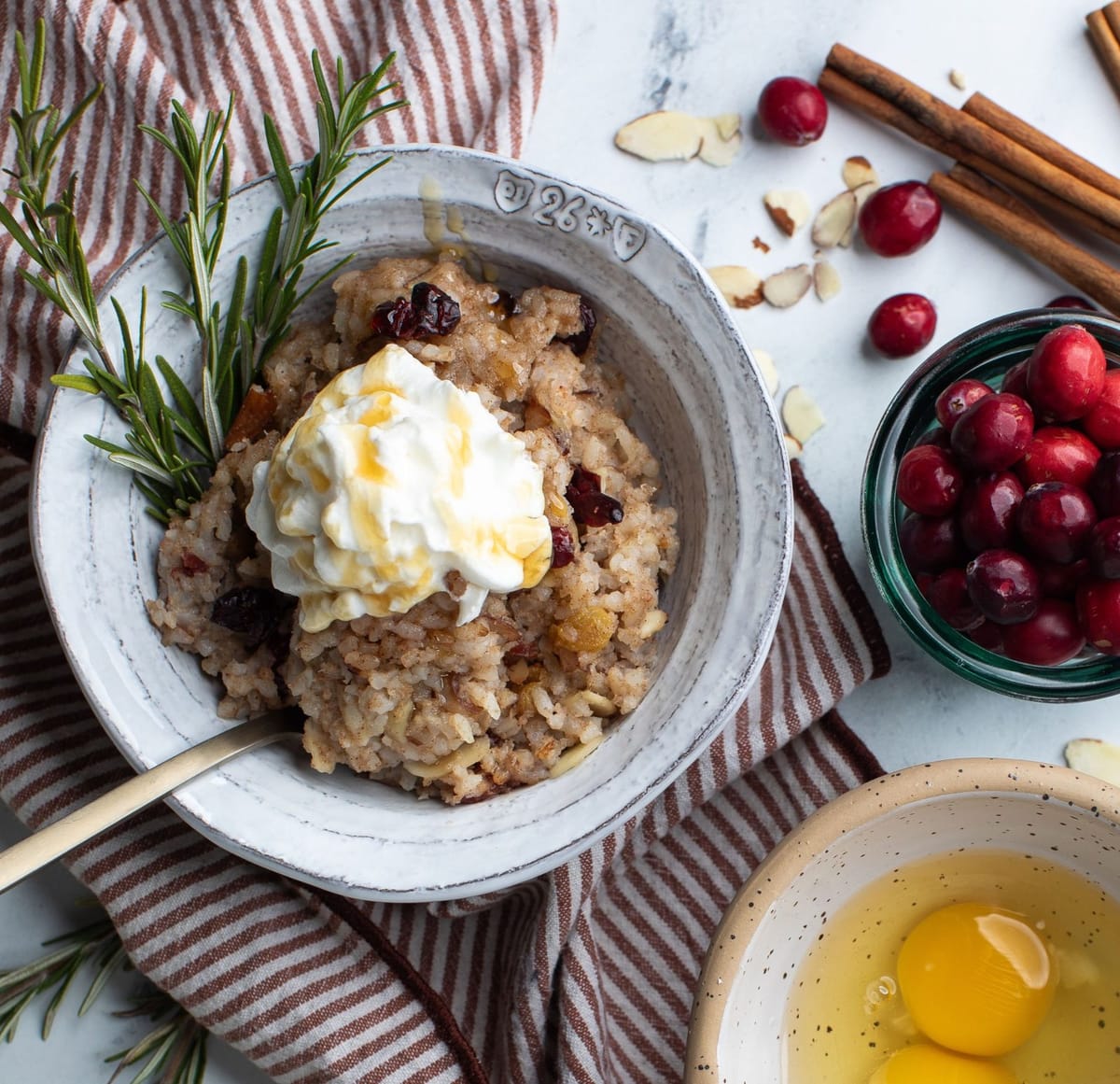 Almond & Cranberry Rice Pudding
