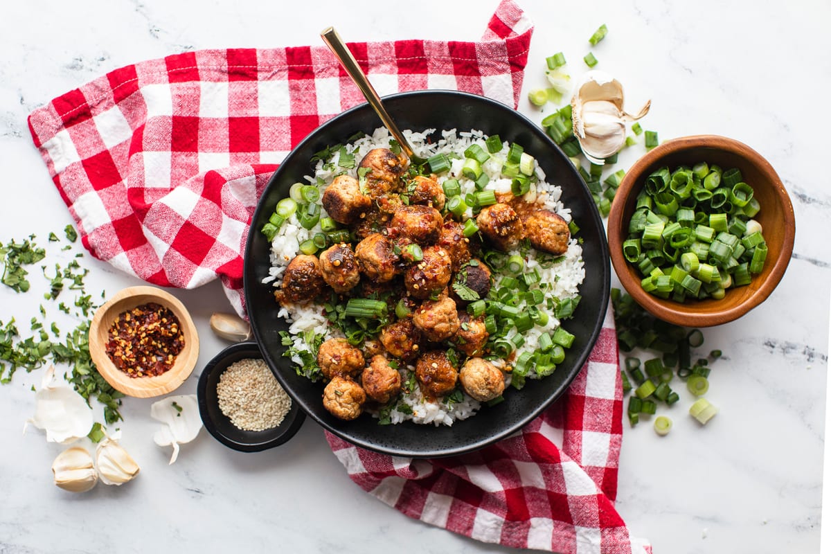 Asian Meatball Bowl
