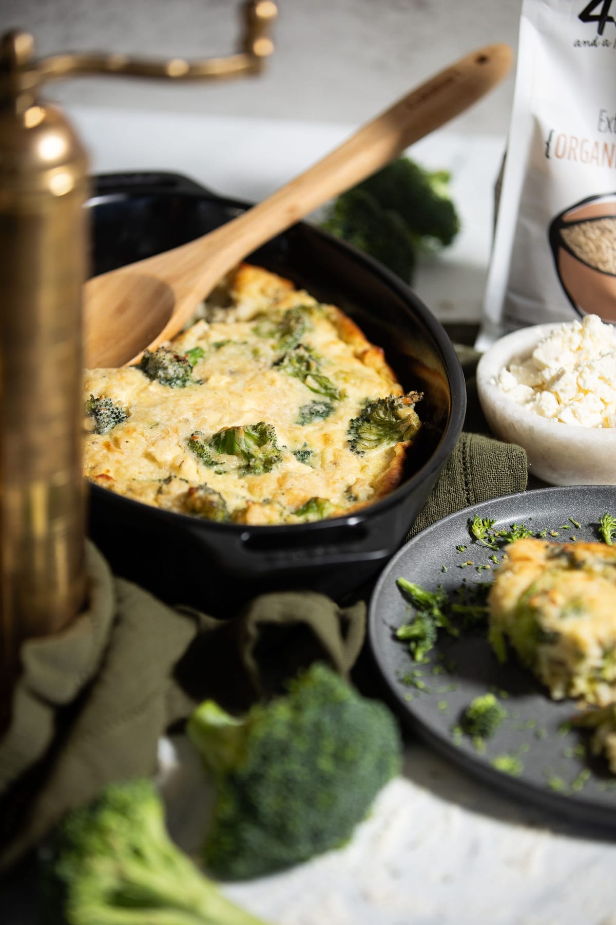 Broccoli & Feta Rice Bake