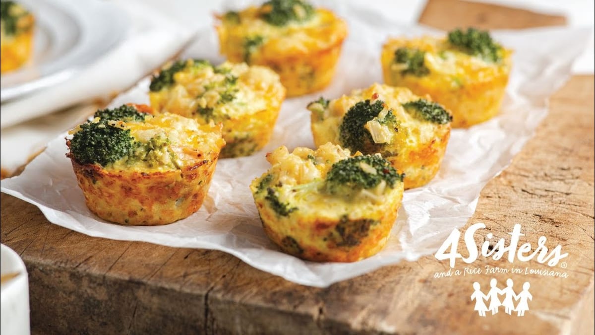 Broccoli Cheese & Rice Muffins