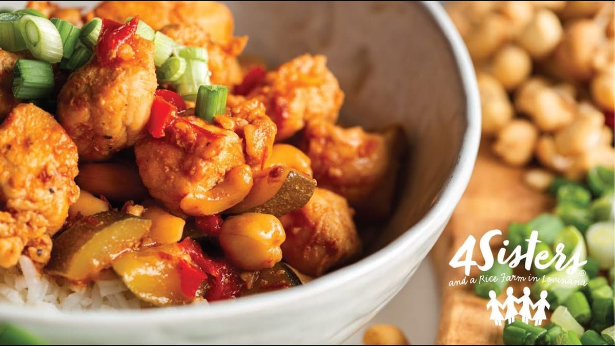 Cashew Chicken & White Rice Bowl