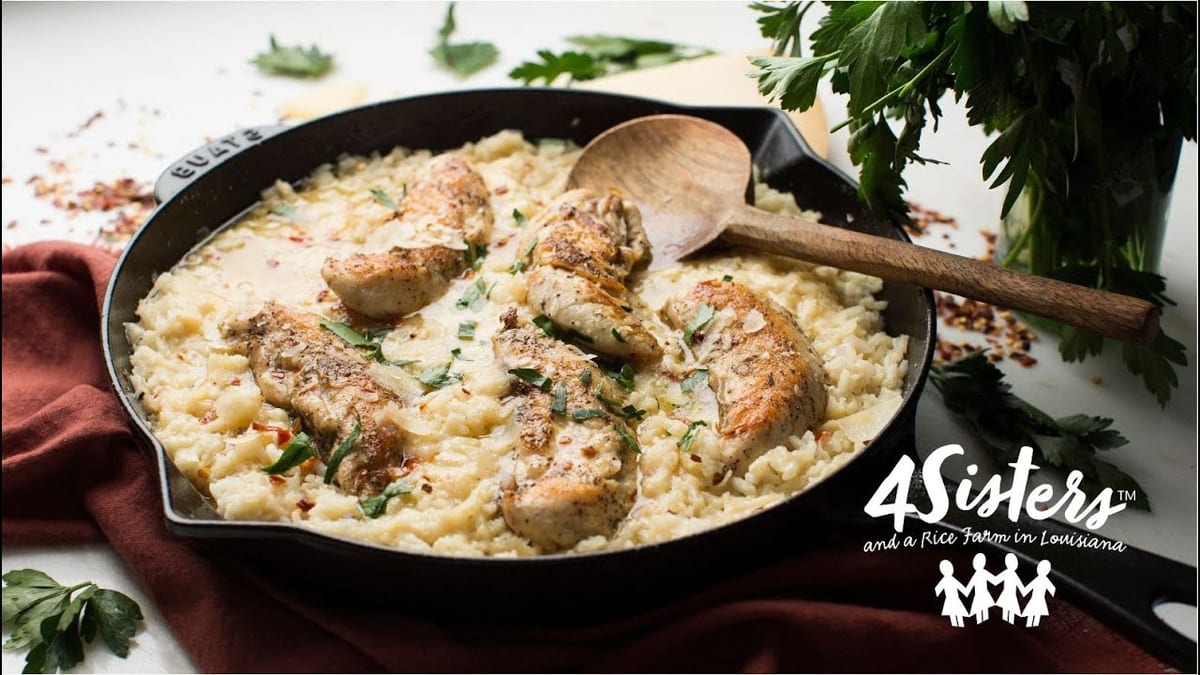 Chicken Scampi With Pamersan Rice – Family Style