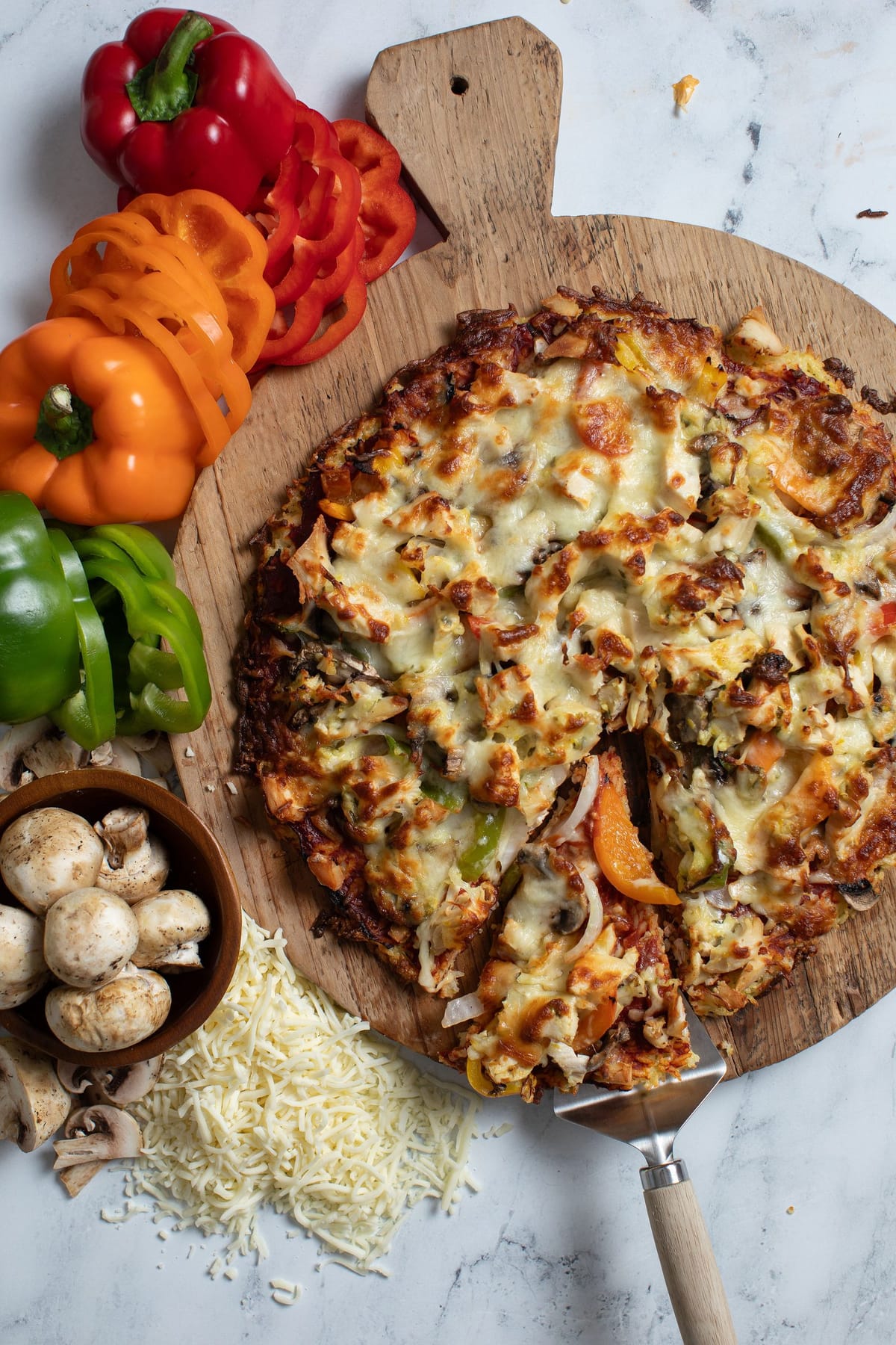 Healthy Pizza With Cheesy Rice Crust