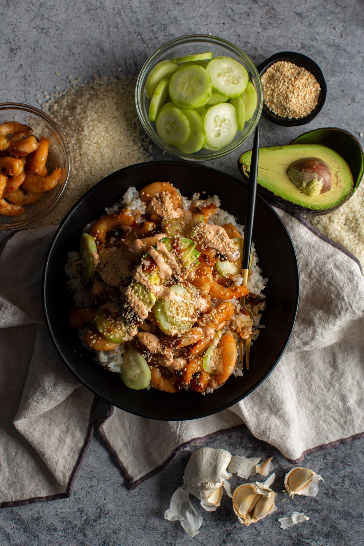 Teriyaki Shrimp Bowl